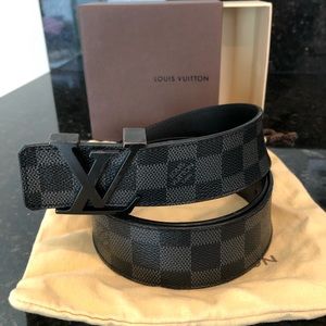 Louis Vuitton Damier Azur Black Belt